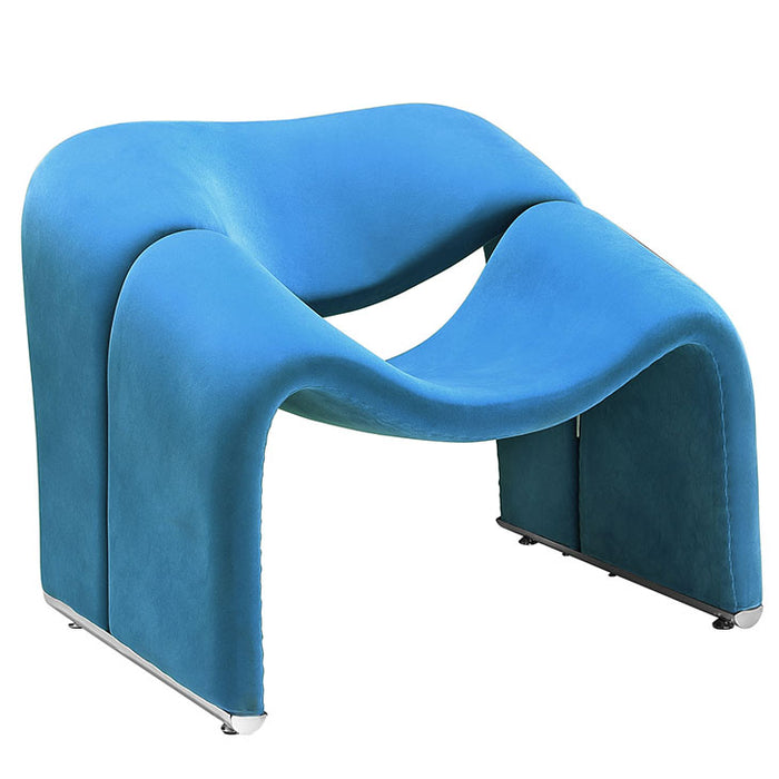 Cusp Upholstered Lounge Chair 1052-BLU