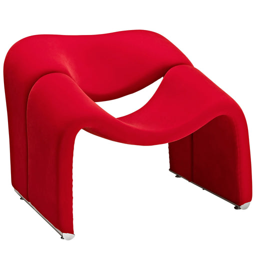 Cusp Upholstered Lounge Chair 1052-RED