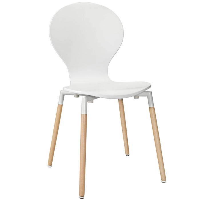 Path Dining Wood Side Chair 1053-WHI