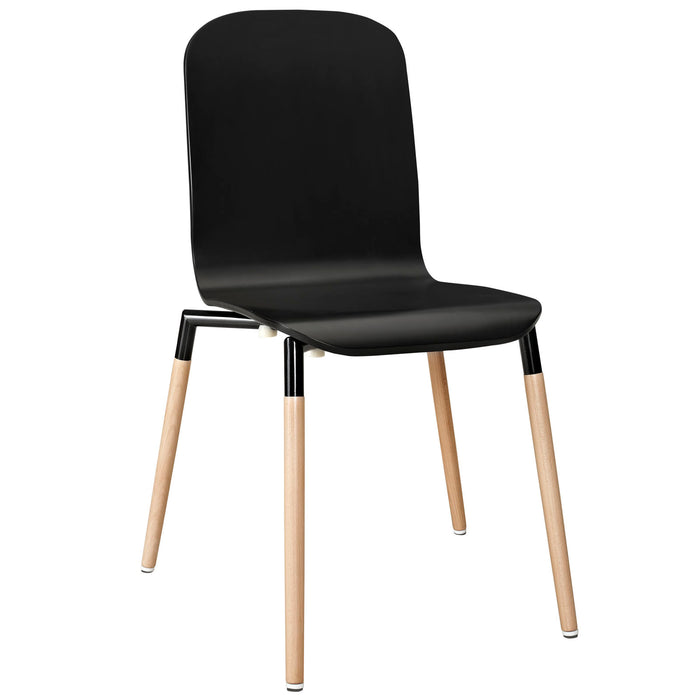 Stack Dining Wood Side Chair 1054-BLK