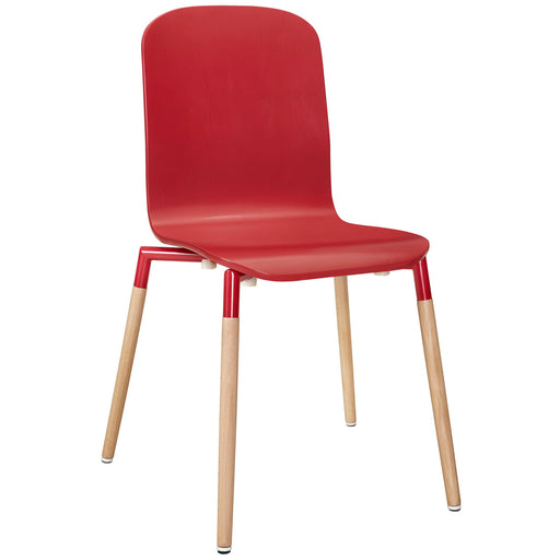 Stack Dining Wood Side Chair 1054-RED