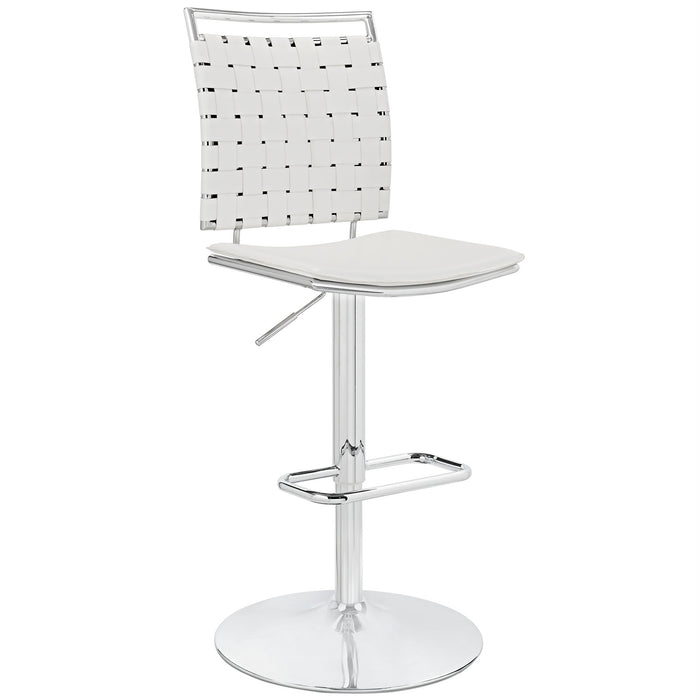 Fuse Adjustable Armless Bar Stool 1111-WHI