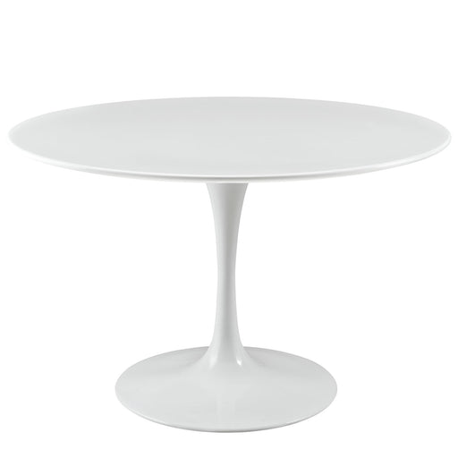 Lippa 47" Round Wood Top Dining Table 1118-WHI