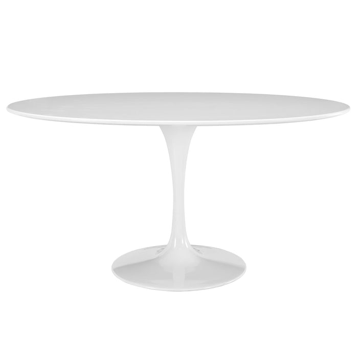 Lippa 60" Oval Wood Top Dining Table 1121-WHI