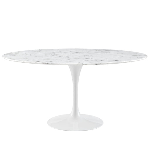 Lippa 60" Round Artificial Marble Dining Table 1133-WHI