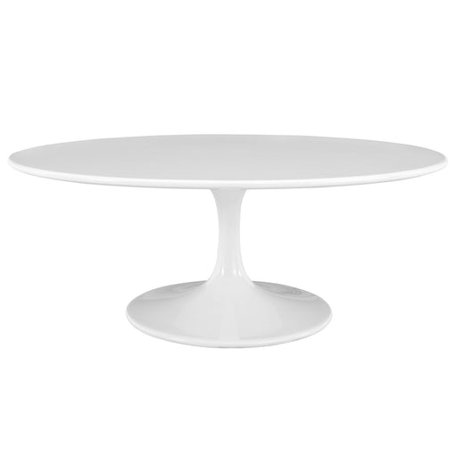 Lippa 42" Oval-Shaped Wood Top Coffee Table 1139-WHI