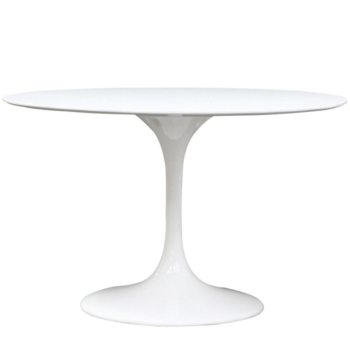 Lippa 48" Round Fiberglass Dining Table 119-WHI