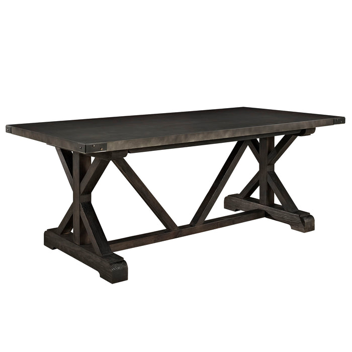 Anvil Rectangle Wood Dining Table 1198-BLK