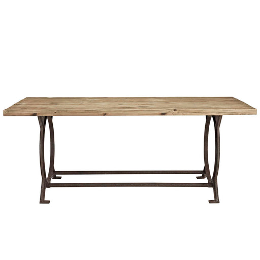 Effuse Rectangle Wood Top Dining Table 1205-BRN