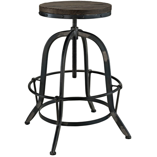 Collect Wood Top Bar Stool 1208-BLK