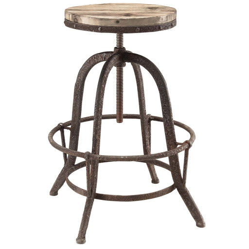 Collect Wood Top Bar Stool 1208-BRN