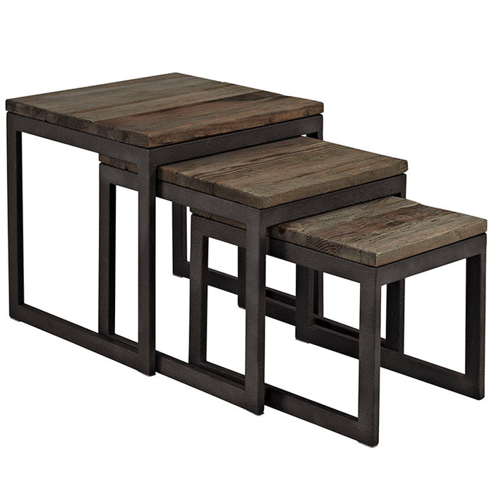 Covert Wood Top Nesting Table 1216-BRN