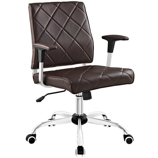 Lattice Vinyl Office Chair 1247-BRN