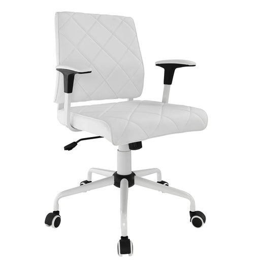 Lattice Vinyl Office Chair 1247-WHI