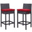 Lift Bar Stool Outdoor Patio Set of 2 1281-EXP-RED