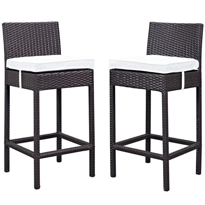 Lift Bar Stool Outdoor Patio Set of 2 1281-EXP-WHI