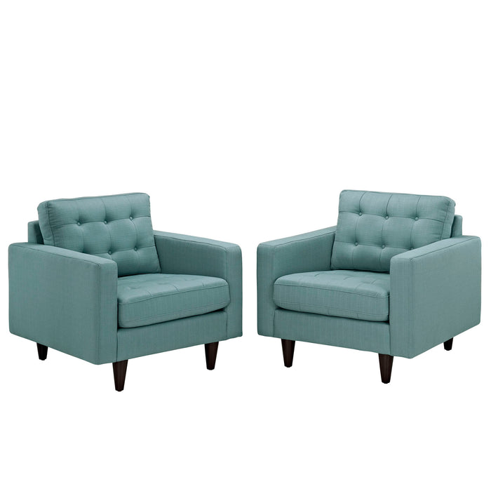 Empress Armchair Upholstered Set of 2 1283-LAG