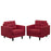 Empress Armchair Upholstered Set of 2 1283-RED