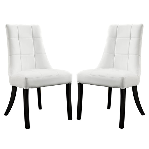 Noblesse Vinyl Dining Chair Set of 2 1298-WHI