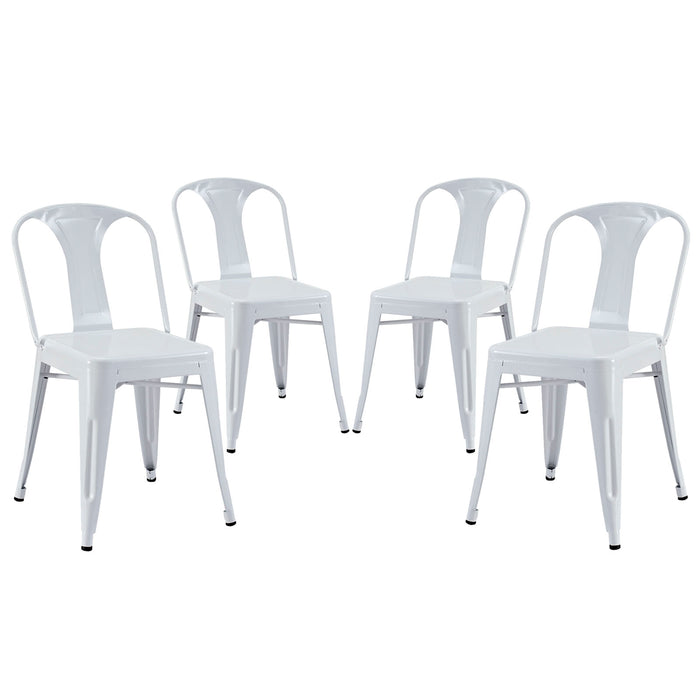 Reception Dining Side Chair Set of 4 1302-WHI