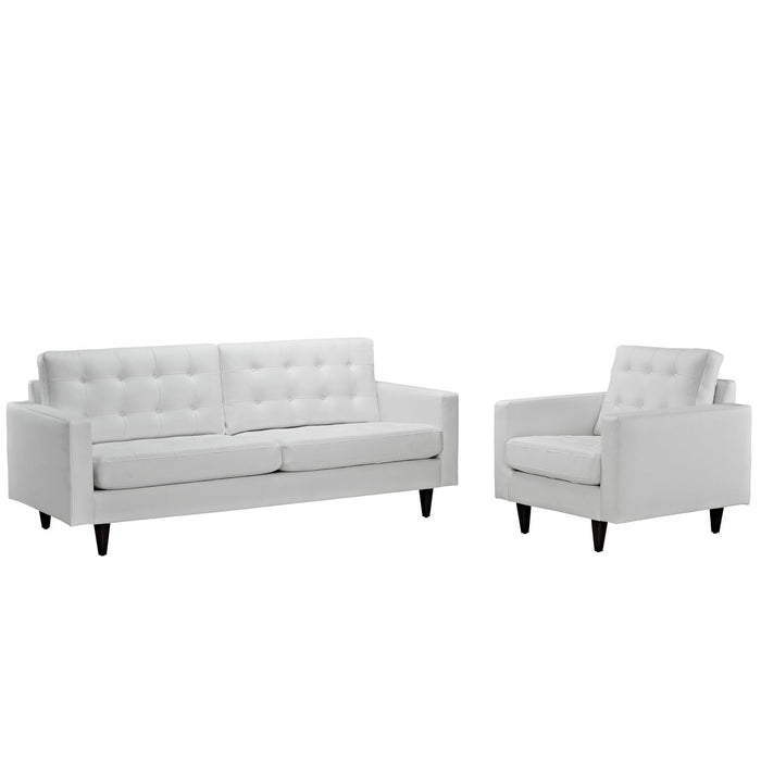 Empress Sofa and Armchair Set of 2 1311-WHI