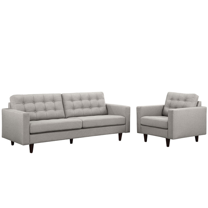 Empress Armchair and Sofa Set of 2 1313-LGR