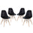 Pyramid Dining Side Chairs Set of 4 1316-BLK