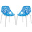 Stencil Dining Side Chair Set of 2 1317-BLU