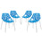 Stencil Dining Side Chair Set of 4 1318-BLU