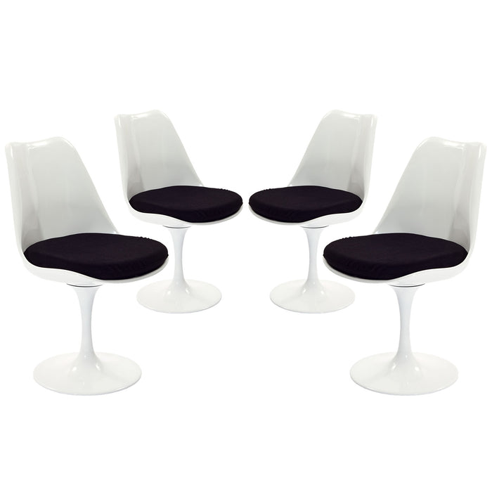 Lippa Dining Side Chair Fabric Set of 4 1342-BLK