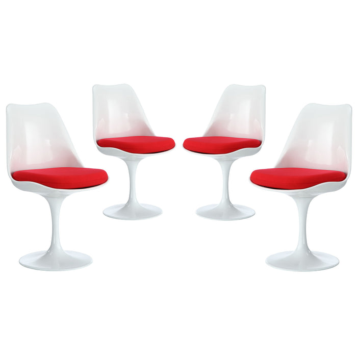 Lippa Dining Side Chair Fabric Set of 4 1342-RED