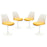 Lippa Dining Side Chair Fabric Set of 4 1342-YLW