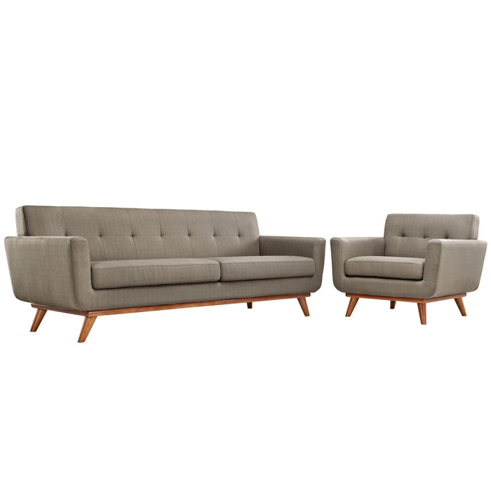 Engage Armchair and Sofa Set of 2 1344-GRA