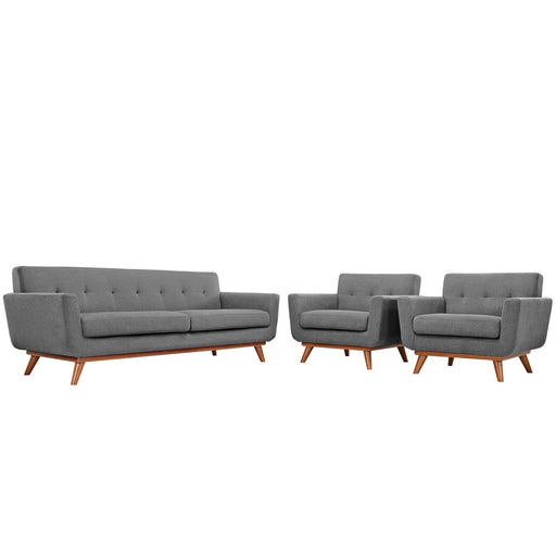 Engage Armchairs and Sofa Set of 3 1345-GRY