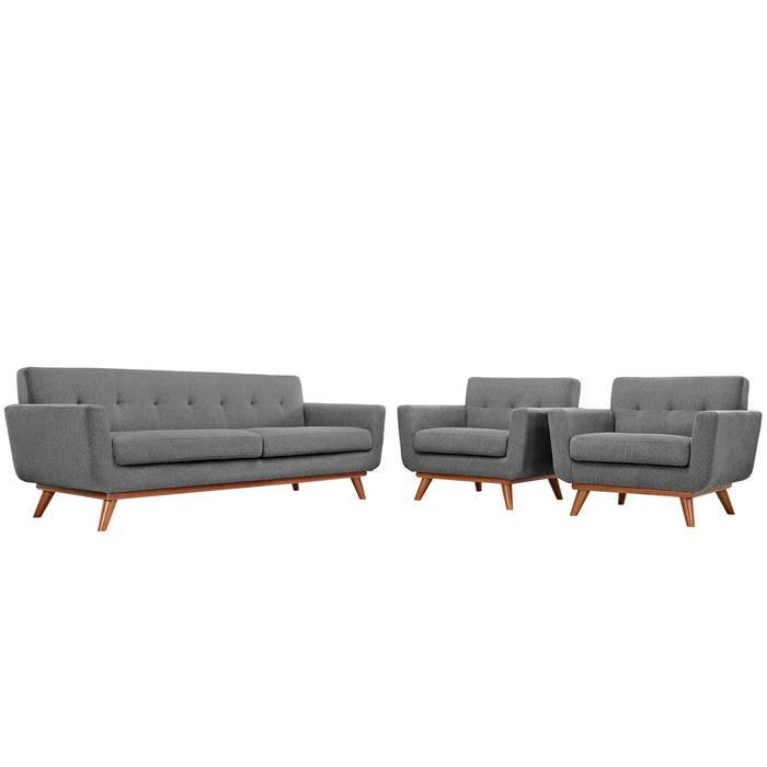 Engage Armchairs and Sofa Set of 3 1345-GRY