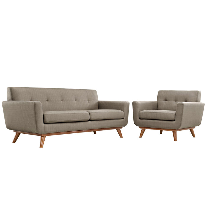 Engage Armchair and Loveseat Set of 2 1346-GRA