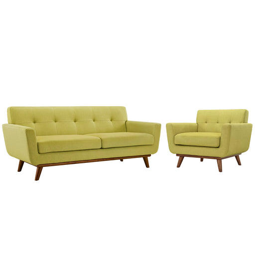 Engage Armchair and Loveseat Set of 2 1346-WHE