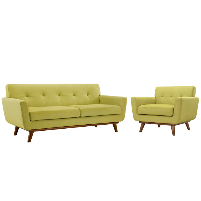 Engage Armchair and Loveseat Set of 2 1346-WHE