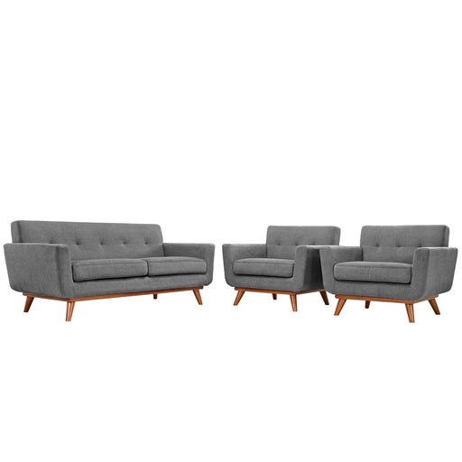 Engage Armchairs and Loveseat Set of 3 1347-GRY