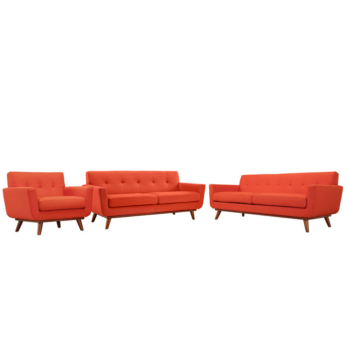 Engage Sofa Loveseat and Armchair Set of 3 1349-ATO