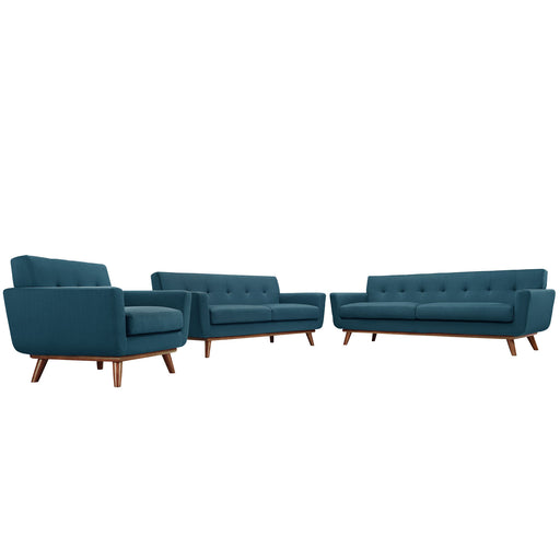 Engage Sofa Loveseat and Armchair Set of 3 1349-AZU