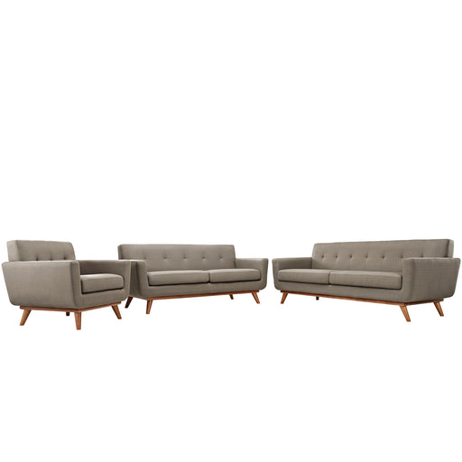 Engage Sofa Loveseat and Armchair Set of 3 1349-GRA