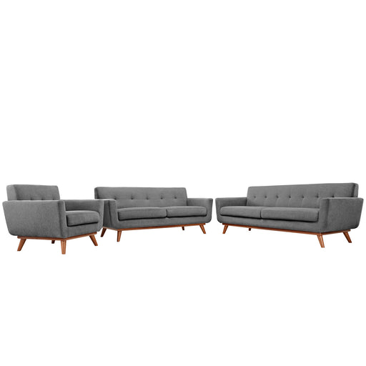 Engage Sofa Loveseat and Armchair Set of 3 1349-GRY