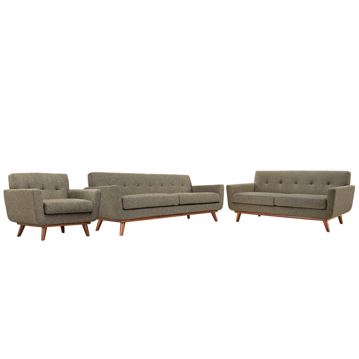 Engage Sofa Loveseat and Armchair Set of 3 1349-OAT