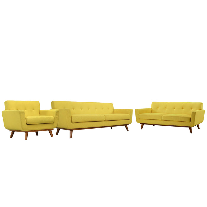 Engage Sofa Loveseat and Armchair Set of 3 1349-SUN