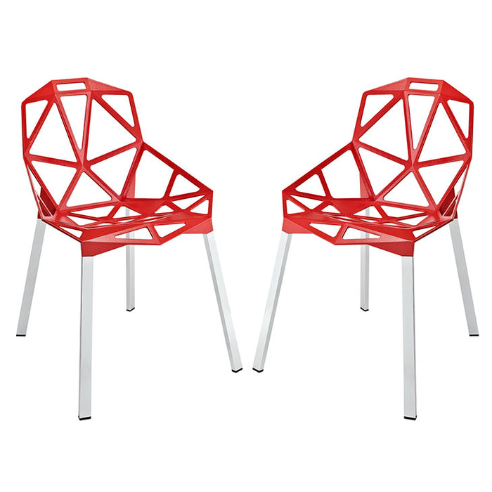 Connections Dining Chair Set of 2 1358-RED