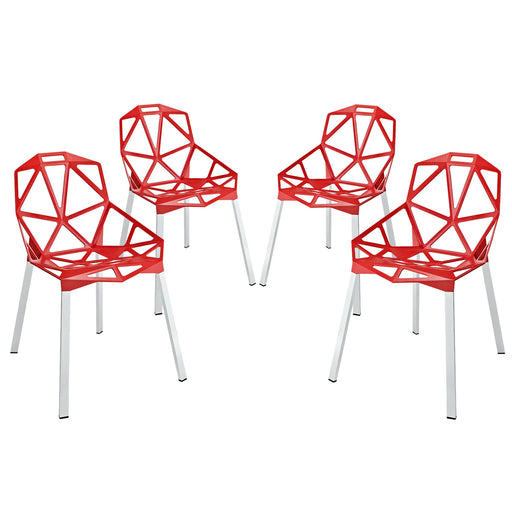 Connections Dining Chair Set of 4 1359-RED