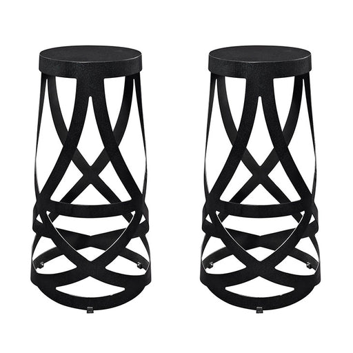 Ribbon Bar Stool Set of 2 1360-BLK