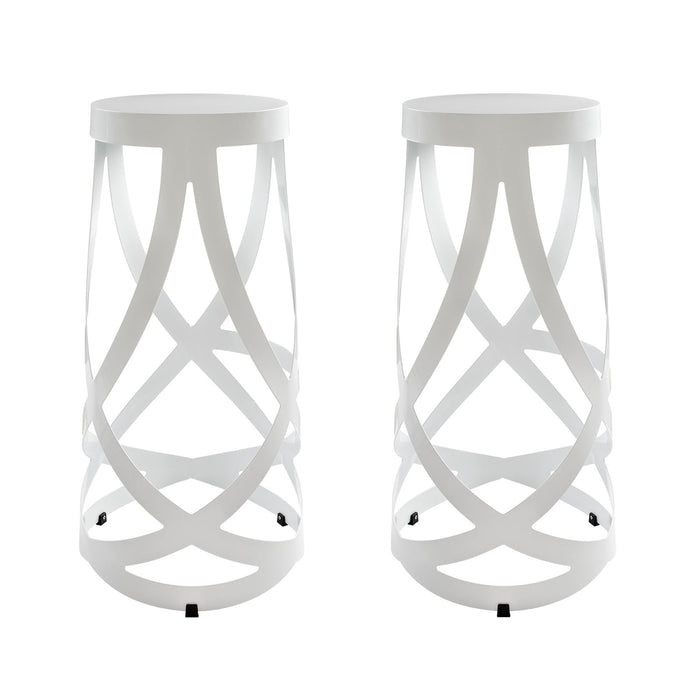 Ribbon Bar Stool Set of 2 1360-WHI