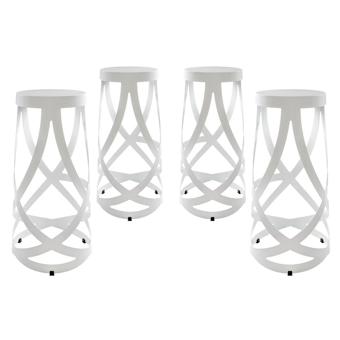 Ribbon Bar Stool Set of 4 1361-WHI